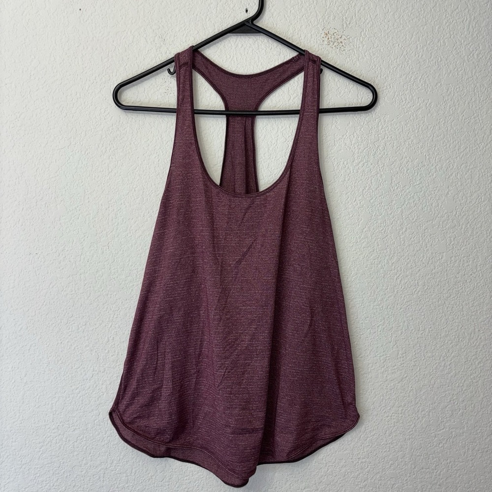 Lululemon 105 Singlet Tank Top Heathered Cherry Womens Size 6 Athletic S